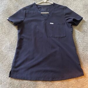 Figs Quiet Navy Scrub Top